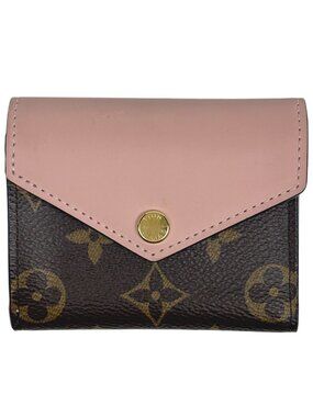 Louis Vuitton Portefeuille Zoe Trifold Wallet Compact Monogram Rose Velours